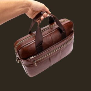 Cardinal Δερμάτινος Χαρτοφύλακας Laptop Καφέ