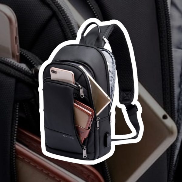 Τσαντάκι crossbody Bange 1911 μαύρο - Image 4