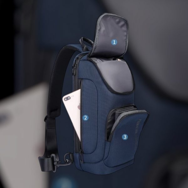 Τσαντάκι crossbody Bange 7565 μπλέ - Image 8