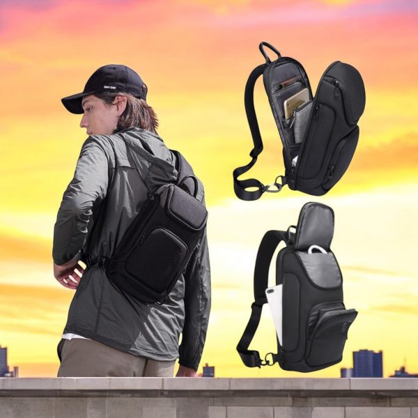Τσαντάκι crossbody Bange 7565 μαύρο - Image 3