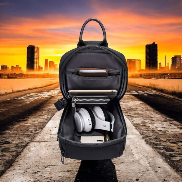 Τσαντάκι crossbody Bange 7565 μαύρο - Image 4