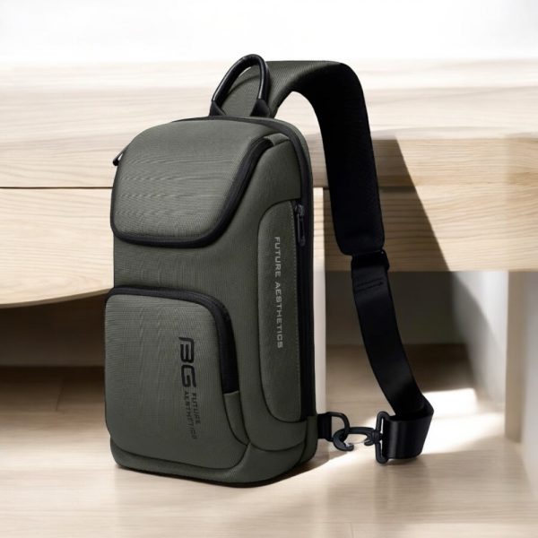 Τσαντάκι ώμου χιαστί crossbody Bange 7565 χακί - Image 2