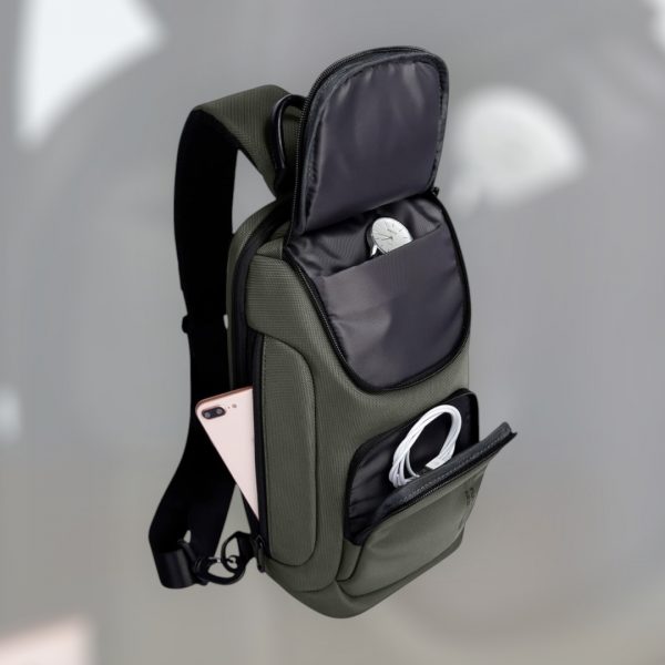 Τσαντάκι ώμου χιαστί crossbody Bange 7565 χακί - Image 5