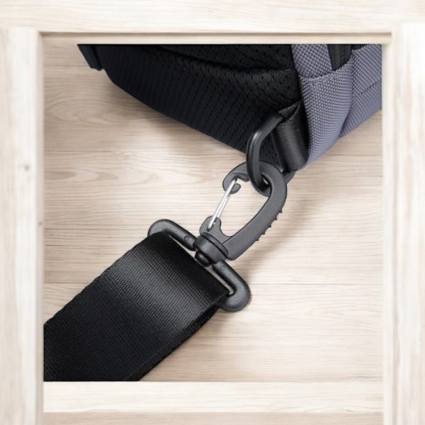 Τσαντάκι ώμου χιαστί crossbody Bange 7565 γκρί - Image 6