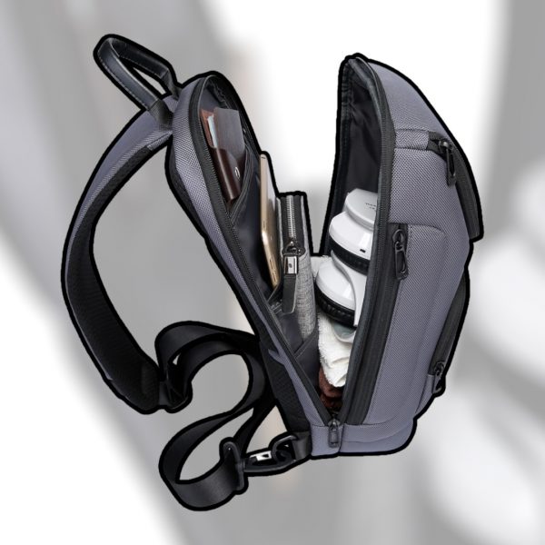 Τσαντάκι ώμου χιαστί crossbody Bange 7565 γκρί - Image 7