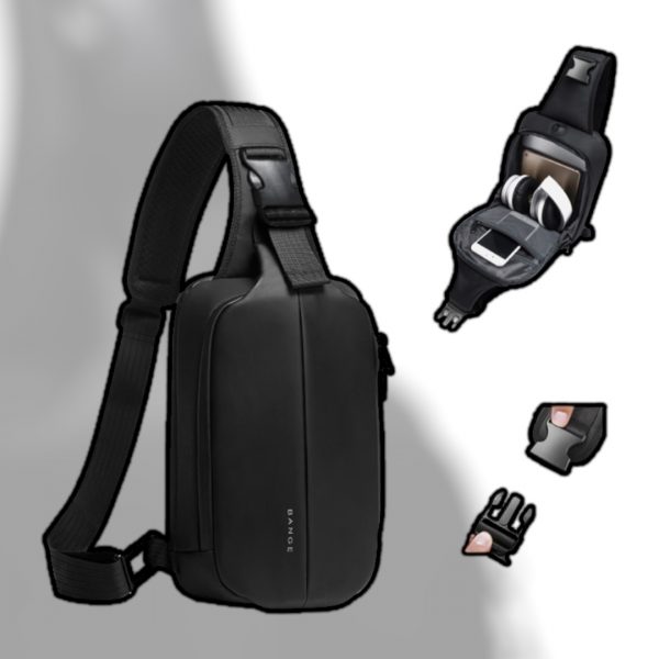 Τσαντάκι ώμου χιαστί crossbody Bange 7210 μαύρο - Image 4