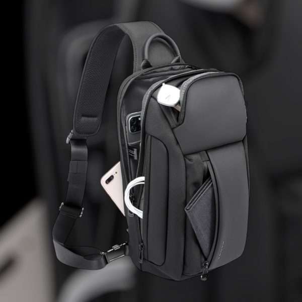 Τσαντάκι ώμου χιαστί crossbody Bange 7566 μαύρο - Image 4