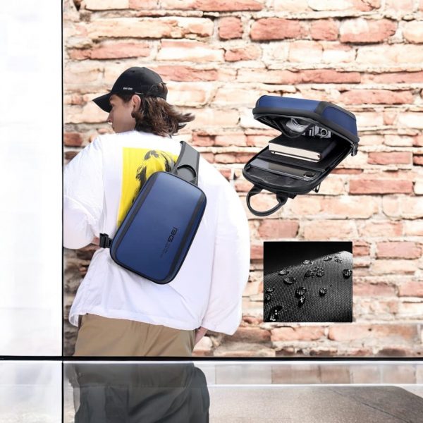 Τσαντάκι ώμου χιαστί crossbody Bange 2811 μπλέ - Image 4