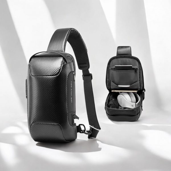Τσαντάκι ώμου χιαστί crossbody Bange 22085 plus μαύρο - Image 4