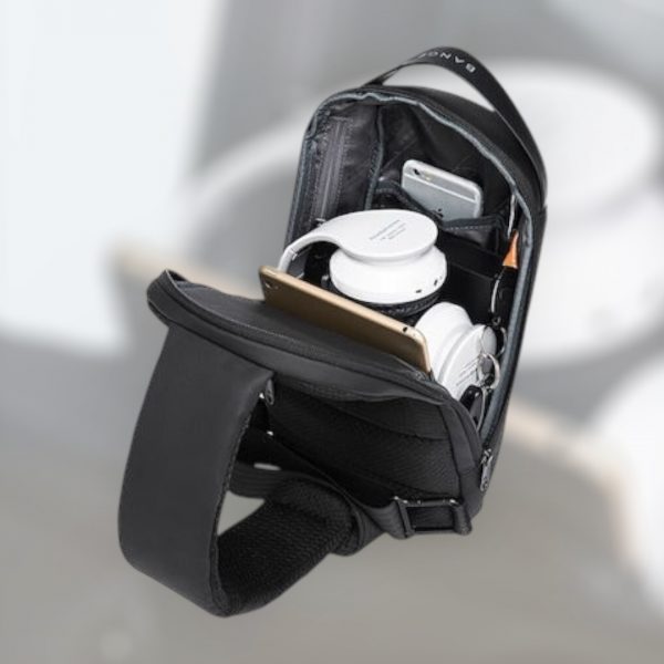 Τσαντάκι ώμου χιαστί crossbody Bange 7221 γκρί - Image 3