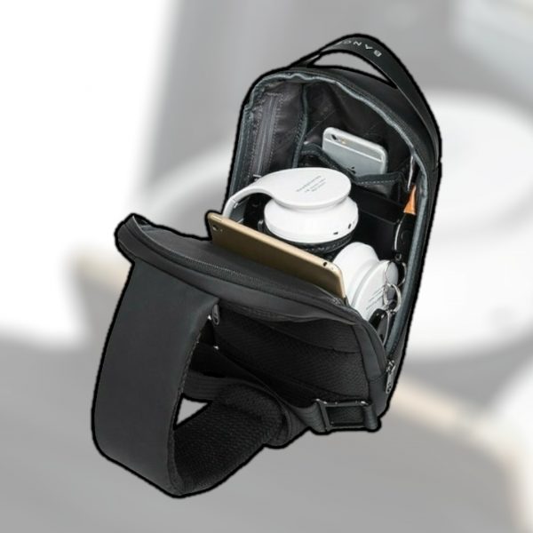Τσαντάκι ώμου χιαστί crossbody Bange 7221 μαύρο - Image 5