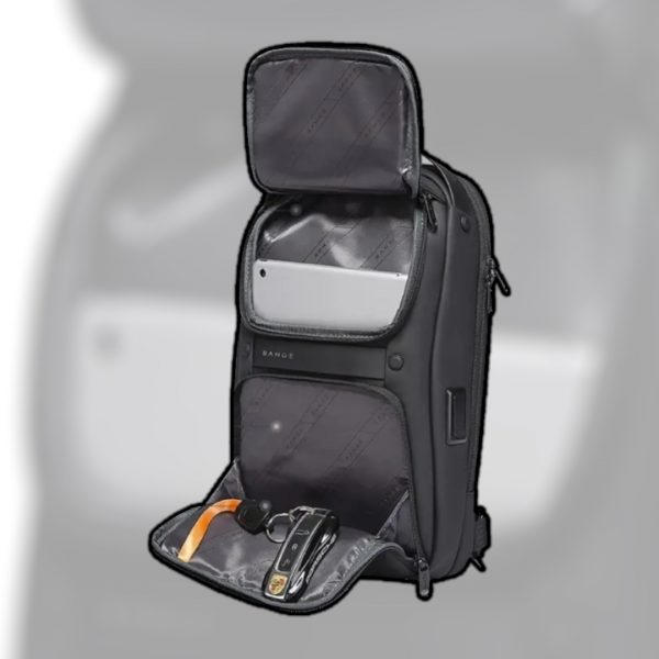 Τσαντάκι ώμου χιαστί crossbody Bange 7258 μαύρο - Image 3