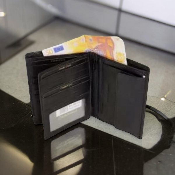 Diplomat Δερμάτινο Ανδρικό Πορτοφόλι Μαύρο MN 114 BLACK - Image 3