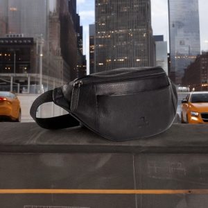 Alternative view of Seven Dots Earth-30-108 Δερμάτινη Τσάντα Μέσης Μαύρη