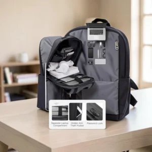 Bange 22188 Μαύρο Αδιάβροχο Σακίδιο Laptop 15.6” 21L
