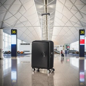 American Tourister Soundbox Βαλίτσα Καμπίνας Expandable 55cm Μαύρη