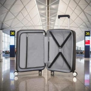 American Tourister Soundbox Βαλίτσα Καμπίνας Expandable 55cm Μαύρη