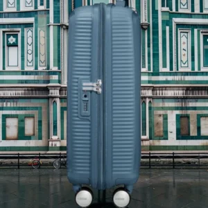 American Tourister Soundbox Βαλίτσα Καμπίνας Expandable 55cm Μπλε