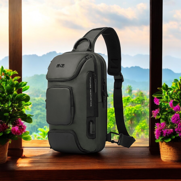 Τσαντάκι ώμου χιαστί crossbody Bange 7086 χακί - Image 2