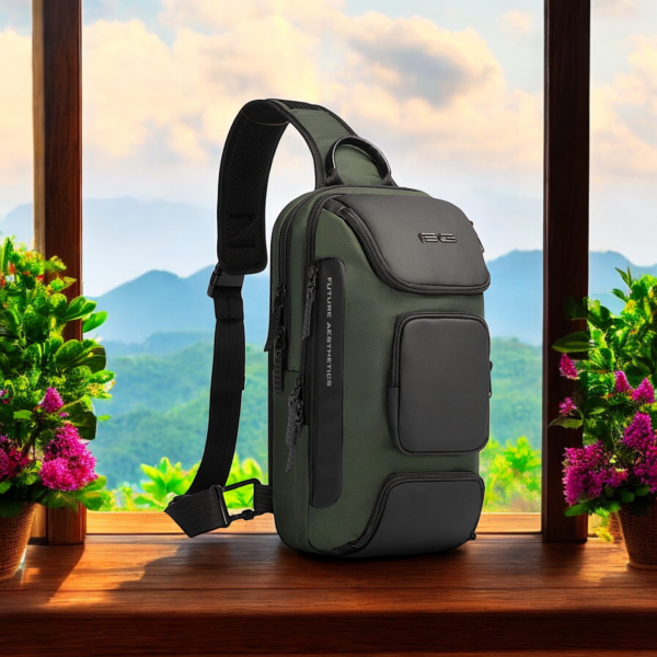 Τσαντάκι ώμου χιαστί crossbody Bange 7086 χακί - Image 5
