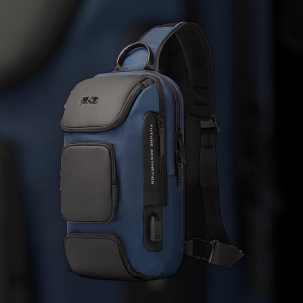 Τσαντάκι ώμου χιαστί crossbody Bange 7086 μπλέ - Image 2