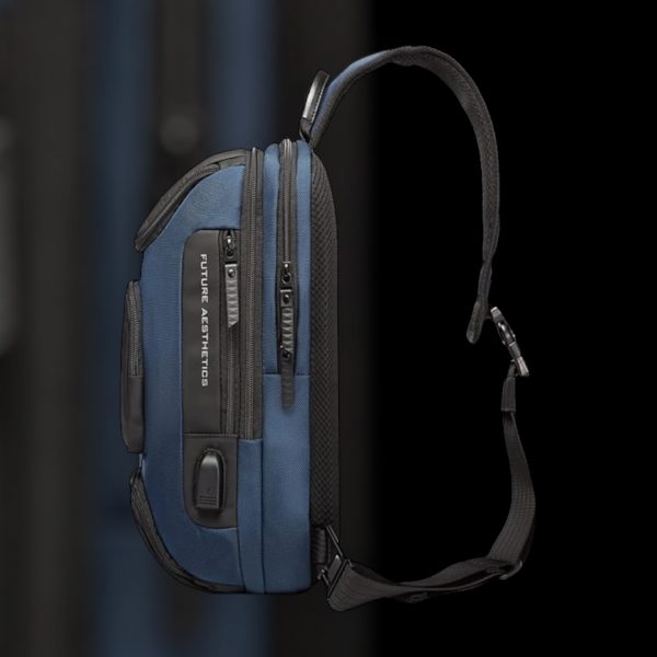 Τσαντάκι ώμου χιαστί crossbody Bange 7086 μπλέ - Image 5