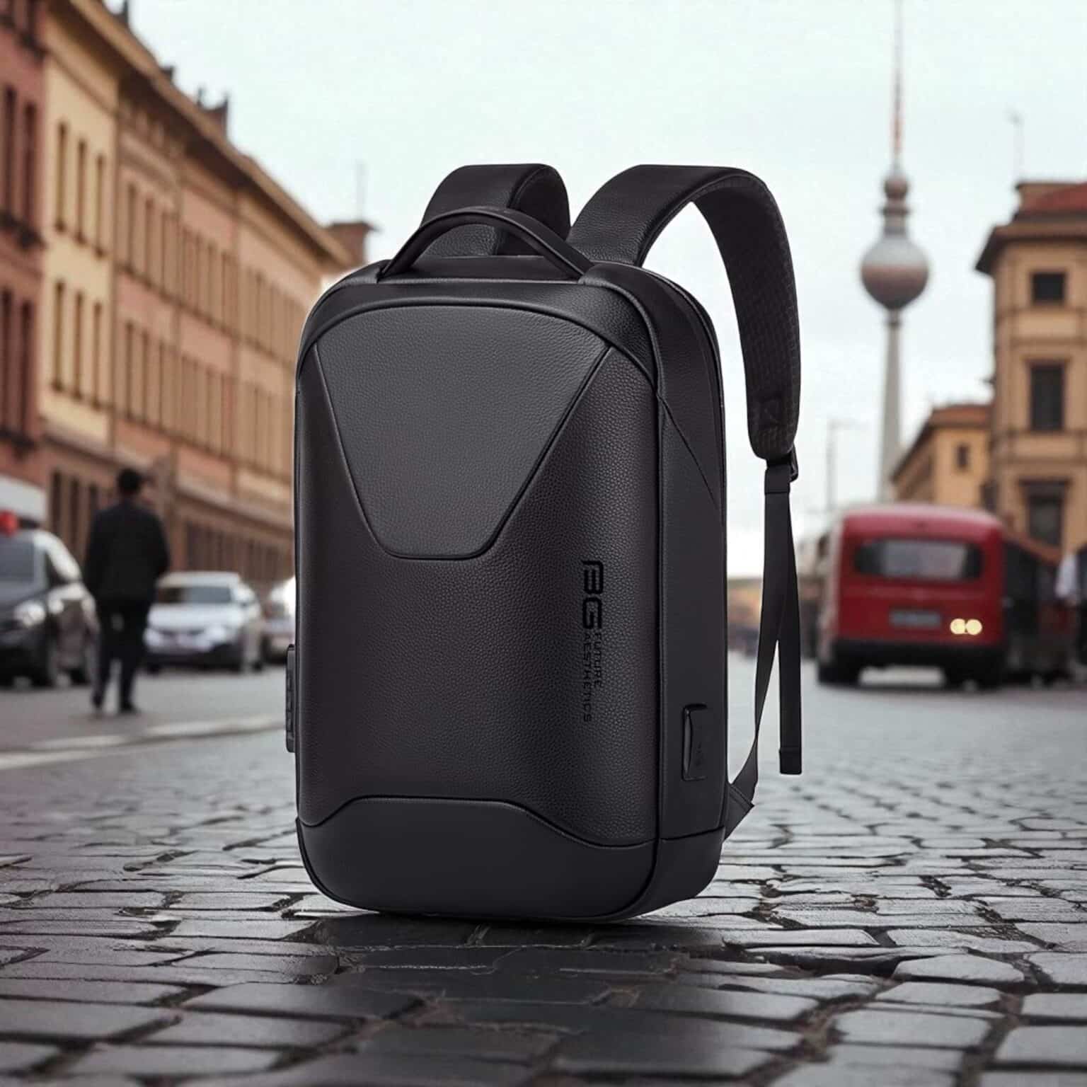 Bange 6621 Αδιάβροχο Δερμάτινο Σακίδιο Πλάτης για Laptop 15.6” Μαύρο - Image 2