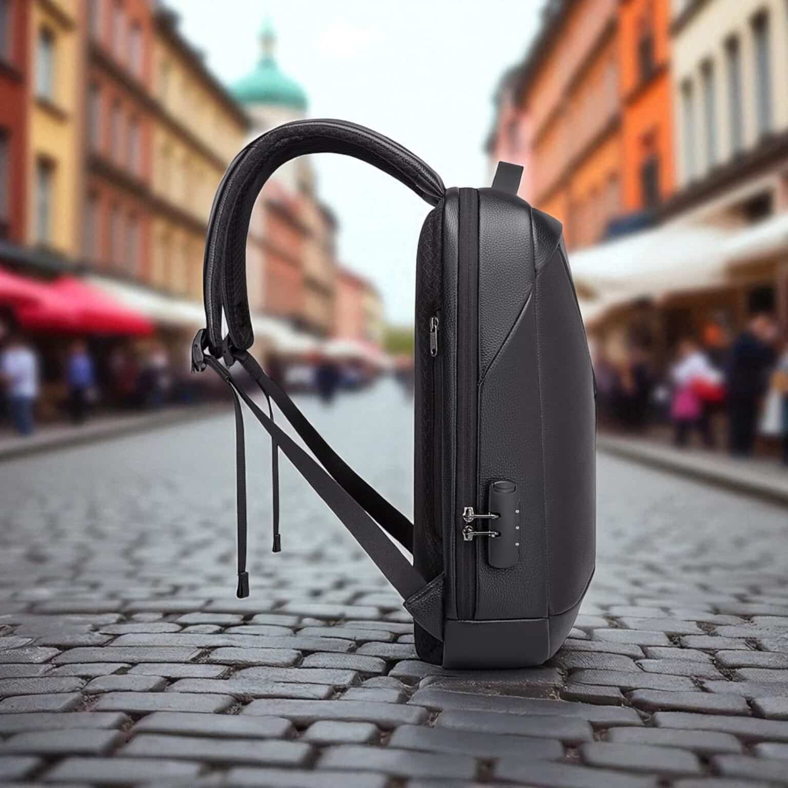 Bange 6621 Αδιάβροχο Δερμάτινο Σακίδιο Πλάτης για Laptop 15.6” Μαύρο - Image 3