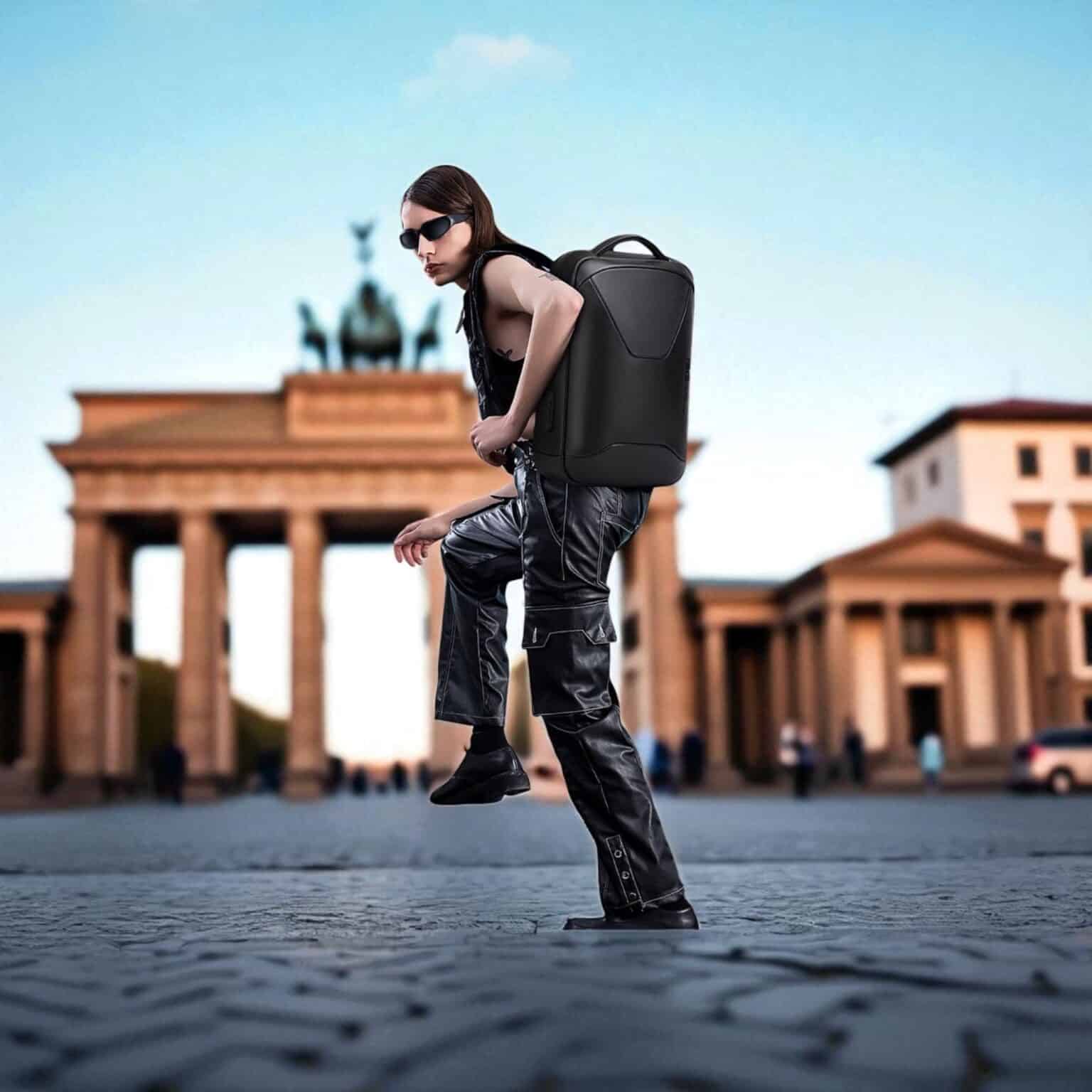 Bange 6621 Αδιάβροχο Δερμάτινο Σακίδιο Πλάτης για Laptop 15.6” Μαύρο - Image 4