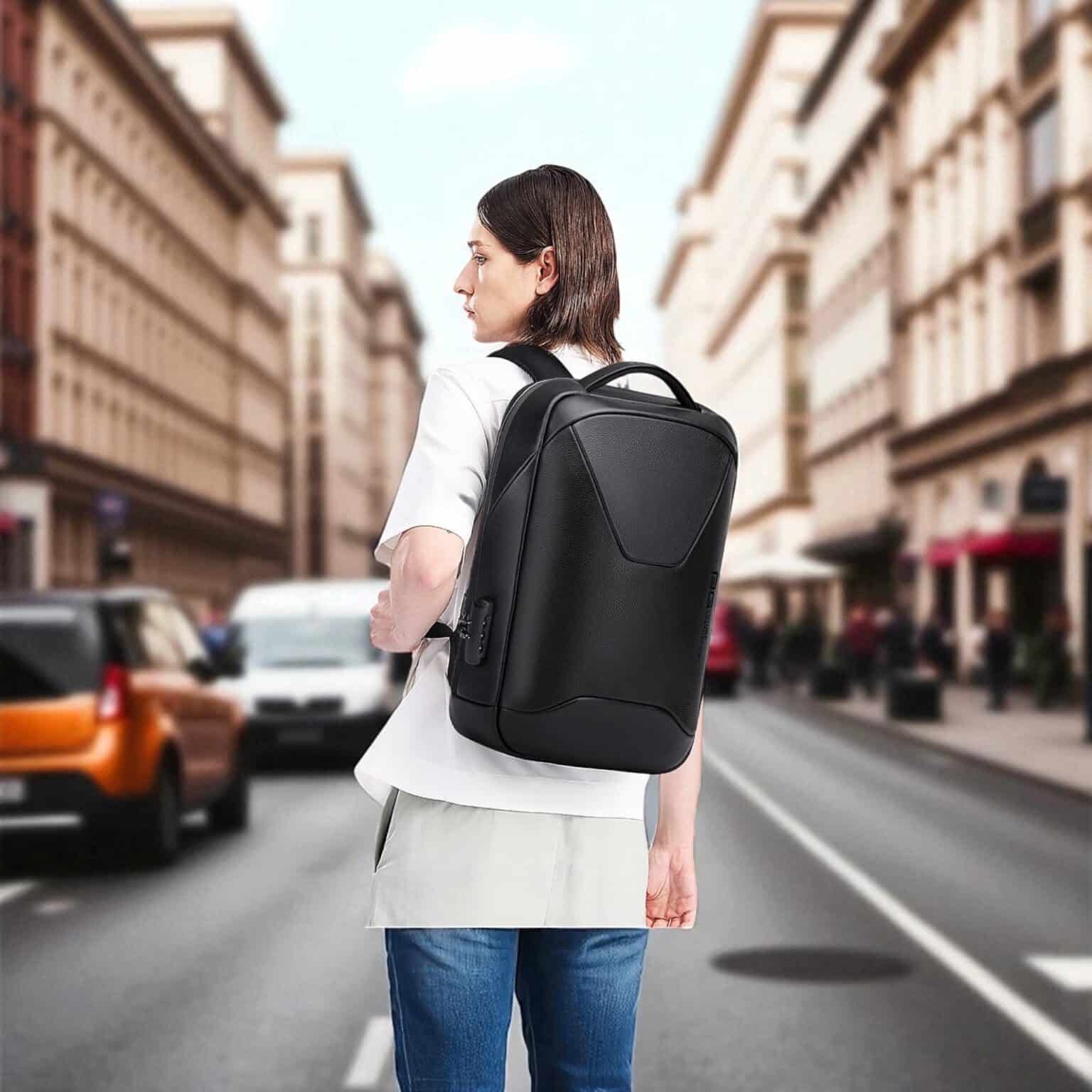 Bange 6621 Αδιάβροχο Δερμάτινο Σακίδιο Πλάτης για Laptop 15.6” Μαύρο - Image 8