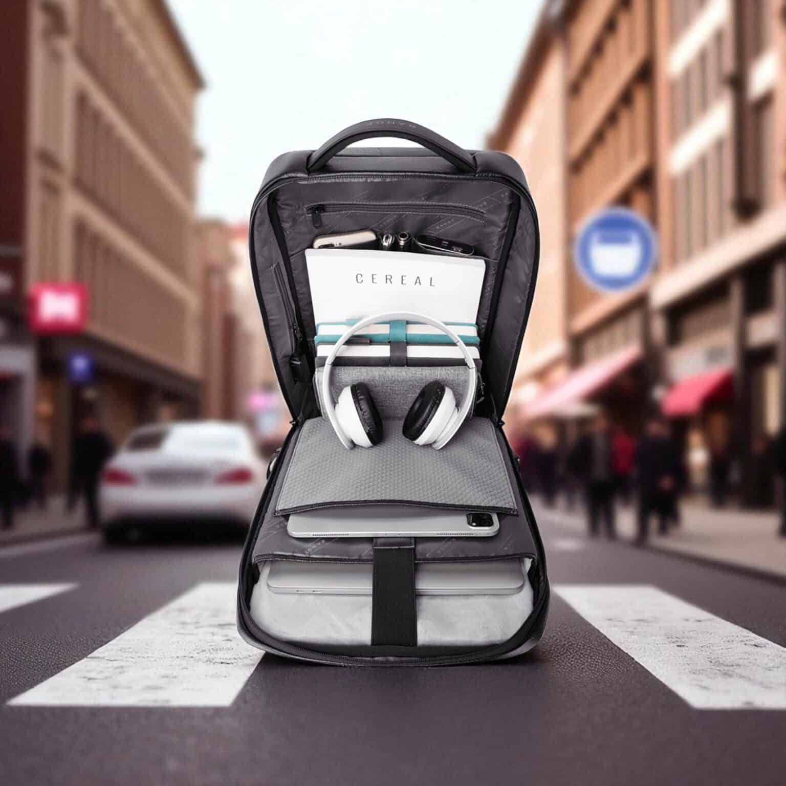 Bange 6621 Αδιάβροχο Δερμάτινο Σακίδιο Πλάτης για Laptop 15.6” Μαύρο - Image 5