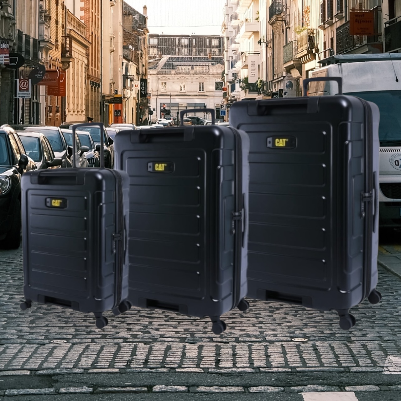 Caterpillar Σετ Σκληρές Βαλίτσες 3τμχ 83795-01 Μαύρο