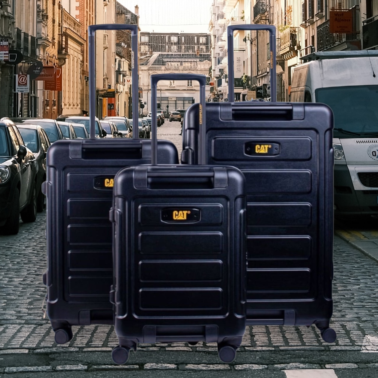 Caterpillar Σετ Σκληρές Βαλίτσες 3τμχ 83795-01 Μαύρο