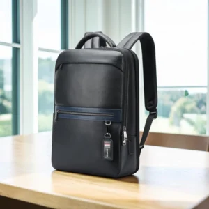 Bopai Business Δερμάτινο Σακίδιο Laptop 15,6” 24L Μαύρο