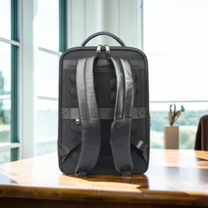 Bopai Business Δερμάτινο Σακίδιο Laptop 15,6” 24L Μαύρο