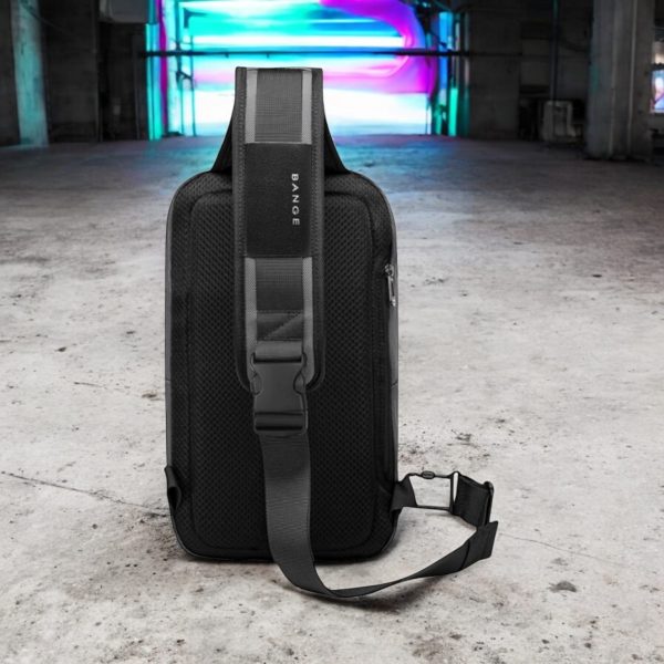 Τσαντάκι ώμου χιαστί crossbody Bange 7719 γκρί - Image 4