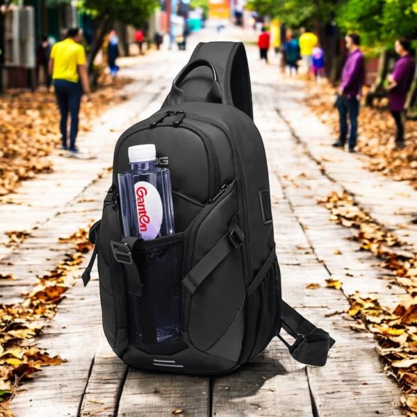 Τσαντάκι ώμου χιαστί crossbody Bange 77120 μαύρο - Image 2