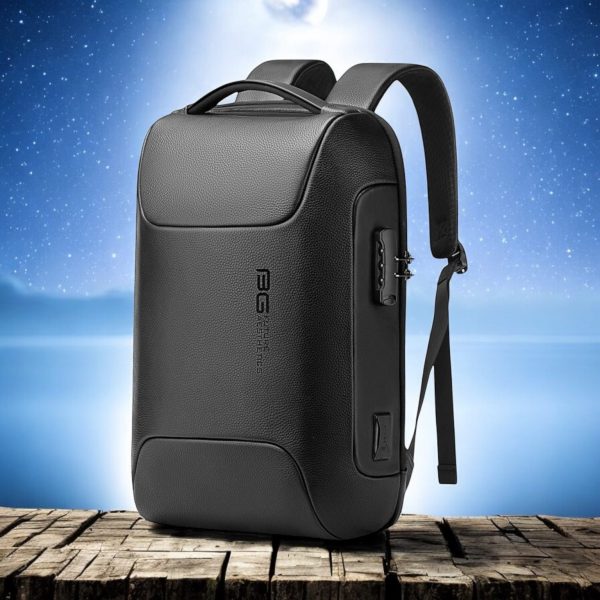 Δερμάτινο Σακίδιο πλάτης 23L Laptop 15,6” Bange 6622 μαύρο - Image 2