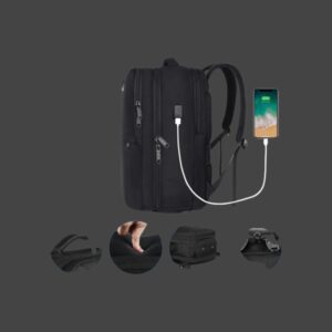 Matein 1197 Σακίδιο Πλάτης Ταξιδιού 40L 17” Μαύρο
