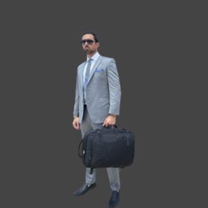 Matein 1159 Σακίδιο Πλάτης Travel 40L 17,3” Μαύρο