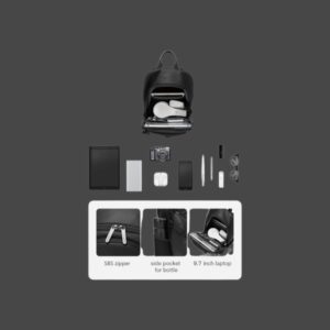 Bange Τσαντάκι Crossbody 77120 Μαύρο Αδιάβροχο