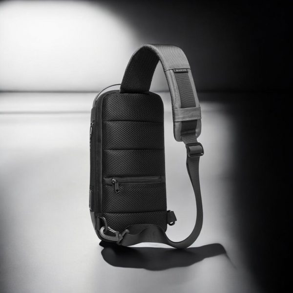 Τσαντάκι ώμου χιαστί crossbody Bange 22085 γκρί - Image 4