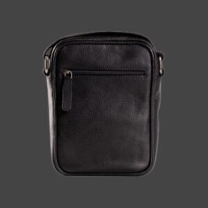 Seven Dots Earth Ανδρικό Δερμάτινο Τσαντάκι Ώμου Μαύρο