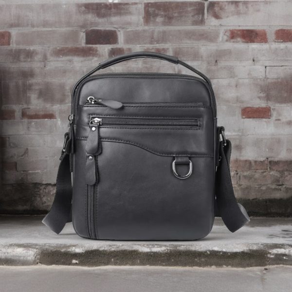 Δερμάτινο τσαντάκι ώμου Cardinal 7012 black - Image 2