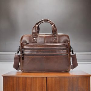 Alternative view of Cardinal Δερμάτινος Χαρτοφύλακας 6938 Σκούρο Καφέ