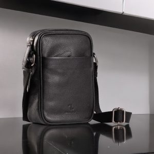 Alternative view of Seven Dots Earth-60-102 Δερμάτινη Τσάντα Ώμου Μαύρη