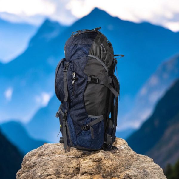 Σακίδιο πεζοπορίας αδιάβροχο 60L Camping 1488 Σκούρο μπλέ - Image 3