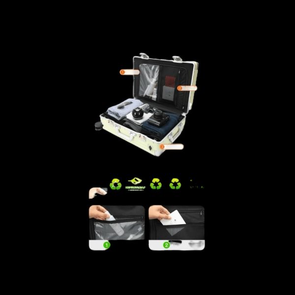 Βαλίτσα καμπίνας Bopai 33-859203 50cm lime - Image 6
