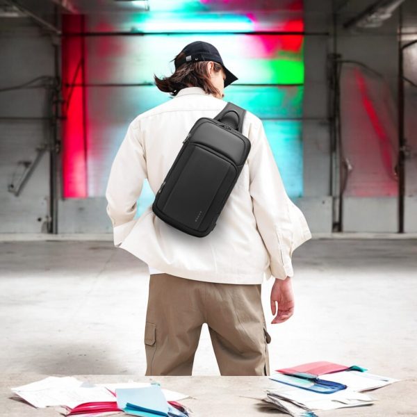 Τσαντάκι ώμου χιαστί crossbody Bange 7795 μαύρο - Image 3