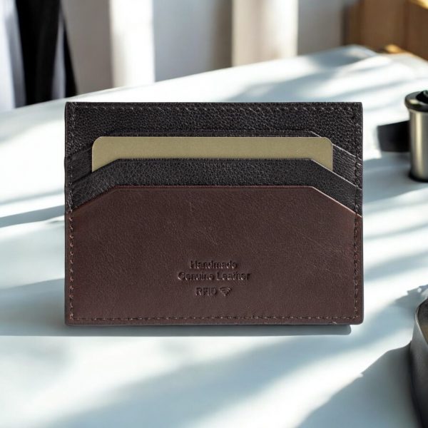 Valentino-90-005 Δερμάτινη Θήκη Καρτών Σκούρο Καφέ - Image 2
